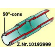 Tube, pyrocoated 90°, 10 ks (56Shi01)