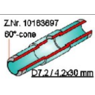 Tube, pyrocoated 60°, Shimadzu (56Shi11)