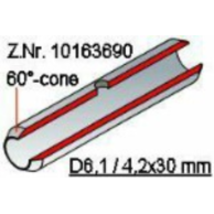 Tube, uncoated, plane 60°, 10 pcs (56Shi16)