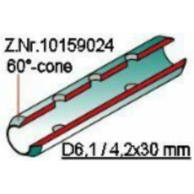 Tube, pyrocoated, 5 holes 60°, 10 pcs (56Shi17)