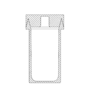 Insert and cap for DAB-3 V sealing, 210 ml, made of TFM (5225200)