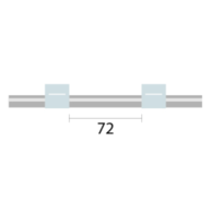 PVC Peristaltic Pump Tubing, 2 Bridged, 72 mm, SHORT (total length - 157mm), (1.02-WHT-S)