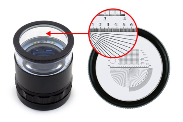 20mm Glass Reticle Horizontal Scale