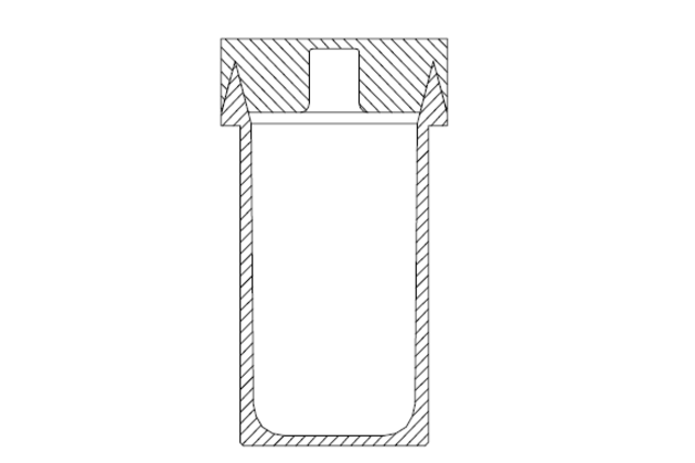 Insert and cap for DAB-3 V sealing, 210 ml, made of TFM (5225200)