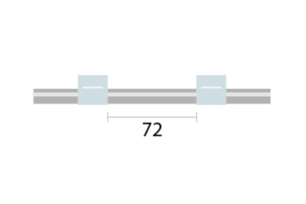 PVC Peristaltic Pump Tubing, 2 Bridged, 72 mm, SHORT (total length - 157mm), (1.02-WHT-S)