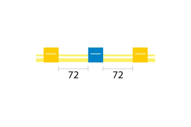 PharMed Pump Tube 3tag 1.52mm ID Yellow/Blue (PKT 12) (1.52-PH-3)