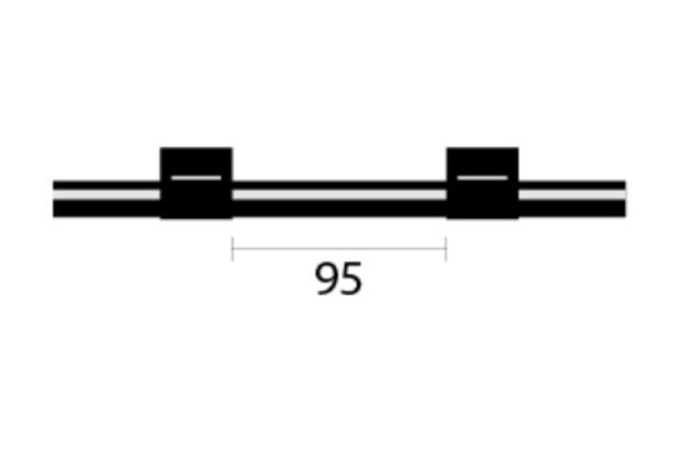 Contour Flared-end Viton Peristaltic Pump Tubing, 2 Bridged, 95mm
