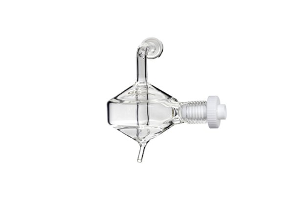 Twister Spray Chamber with Helix and Screw Mount, 50ml cyclonic, Borosilicate glass (20-809-3892HE)