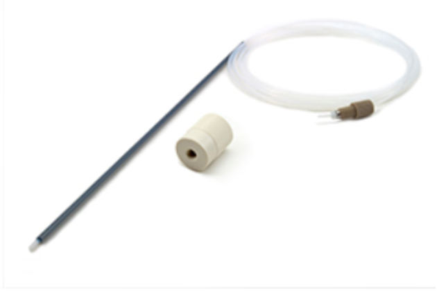 PTFE Sheathed Carbon Fibre Probe 0.25mm ID with 1/4-28 ratchet fitting (for PE S10 or AS93+), Perkin Elmer (70-803-1071)