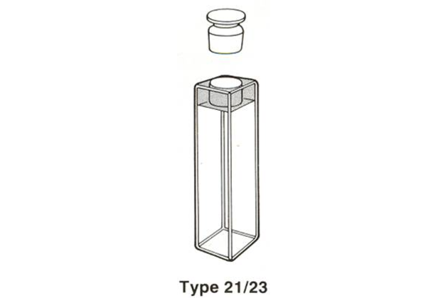 Cell, Type 23 –Fluorimeter Rectangular with Stopper