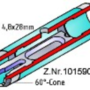 Tube, coated, with forked platform 60°, Shimadzu (56Shi12)