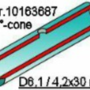 Tube, pyrocoated, plane 60°, 10 pcs (56Shi15)