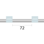 PVC Peristaltic Pump Tubing, 2 Bridged, 72 mm, SHORT (total length - 157mm), (1.02-WHT-S)